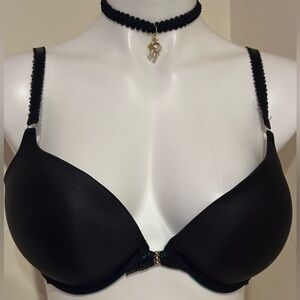 SWEET NOTHINGS A Division Of MaidenForm Black Blue Inside Inc Padded Bra Sz 34B